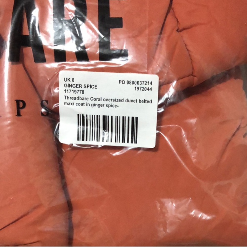 NWT • ASOS Threadbare • NEW Longline Puffer Coat Belt Maxi Coat - Picture 3 of 16